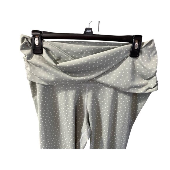 Nike Dri Fit Womens Size XL Green Legging CZ9144-073 Yoga Pants Polka Dot Twist - Picture 2 of 4